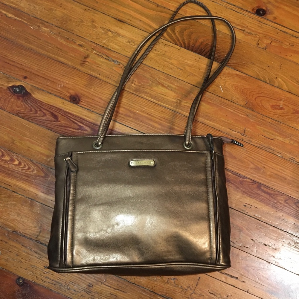 Strada Bronze tone (P)leather? Shoulder Bag
